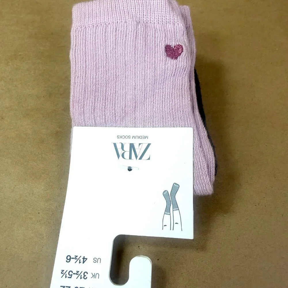 New Zara 3-Pack Medium Socks For Kids, 12-24 Mos, Sz. 4.5-6